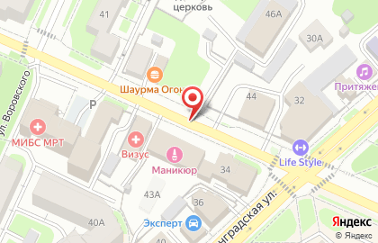 Северо-Запад на Октябрьской улице на карте