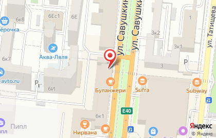 Пекарня Жар Свежар на улице Савушкина на карте