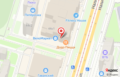 Пиццерия Додо Пицца в Василеостровском районе на карте