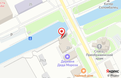 Деревня Деда Мороза в Архангельске на карте