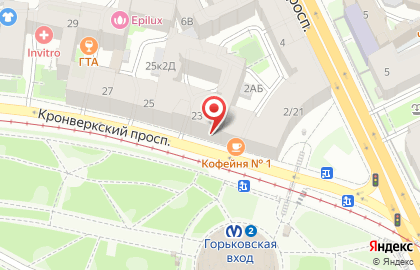 Finger на Кронверкском проспекте на карте