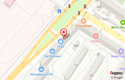 Магазин цифровой и бытовой техники DNS в Краснооктябрьском районе на карте