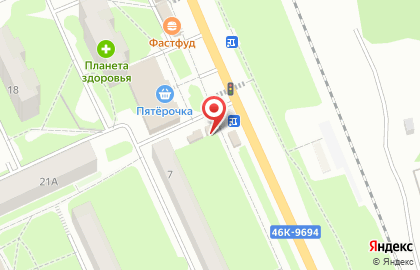 Магазин мясной продукции на проспекте Испытателей на карте