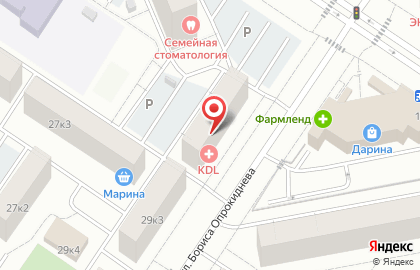 Центр заказа ДЭНАС-центр на улице Бориса Опрокиднева на карте