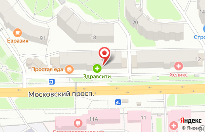 Банкомат ВТБ на Московском проспекте, 16 на карте