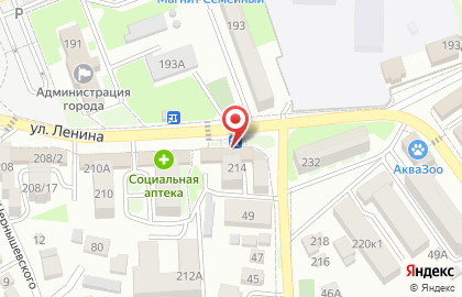 Продуктовый магазин Калинка на улице Ленина на карте