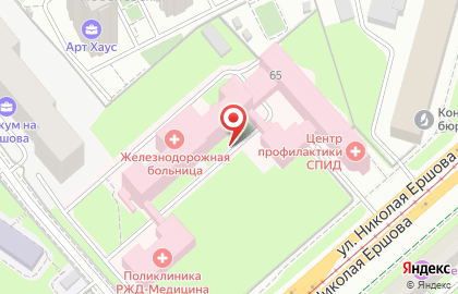 Поликлиническое отделение №1 на улице Николая Ершова на карте