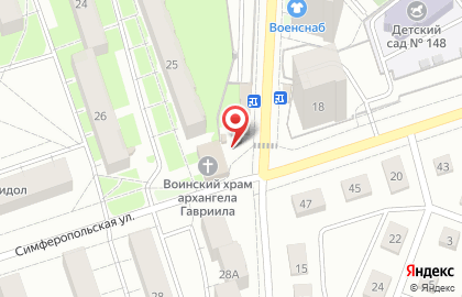 Киоск по продаже хлебобулочных изделий Хлеб да Молоко на Симферопольской улице на карте