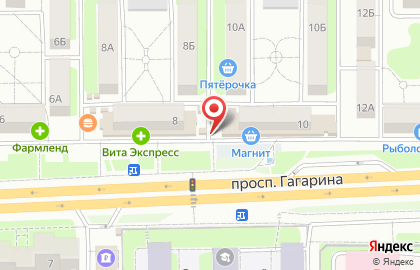 Киоск по продаже печатной продукции Роспечать на проспекте Гагарина на карте