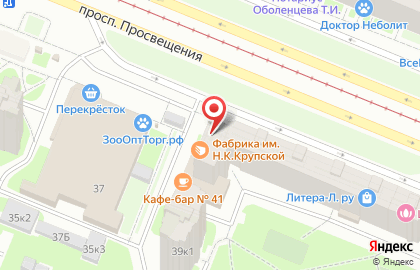 Служба экспресс-доставки Сдэк на проспекте Просвещения на карте