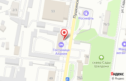 Шиномонтажная мастерская на Пушкинской улице на карте