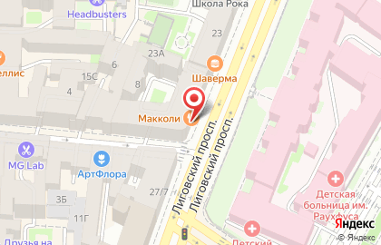 Корейский ресторан МаккоЛи на Лиговском проспекте на карте