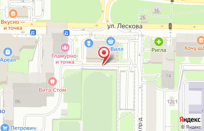 Астра на улице Лескова на карте