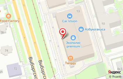 Фирменный салон Miele на метро Проспект Просвещения на карте