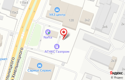АЗС Красный Яр на улице Богдана Хмельницкого на карте