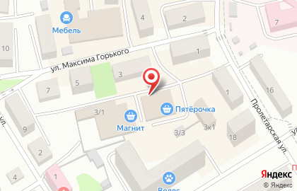 Магазин молочной продукции Белый замок на улице М.Горького на карте
