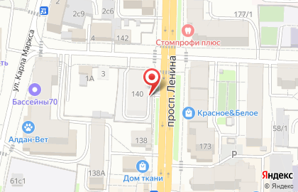 Автостоянка в Томске на карте