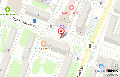 ОАО Банкомат, АК БАРС БАНК на Пролетарской улице на карте