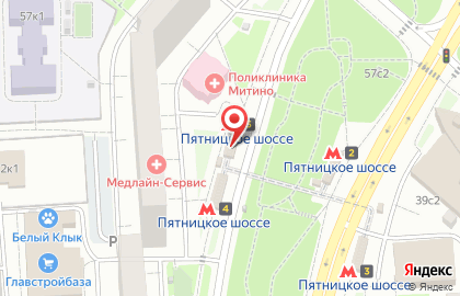 Станция Пятницкое шоссе на Пятницком шоссе на карте