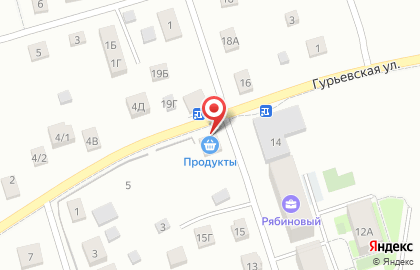 Продовольственный магазин на Калининградской улице на карте