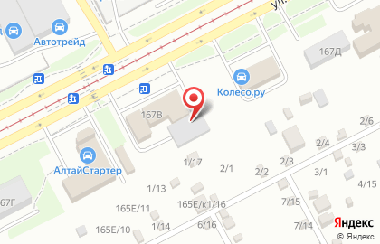 Торговая компания Алтайский подшипник на улице Попова на карте