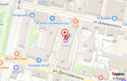Точка Мебели на улице Достоевского на карте