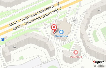 Салон штор Милана на проспекте Тракторостроителей на карте