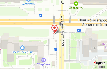 Киоск по продаже печатной продукции Полюс на Ленинском проспекте на карте