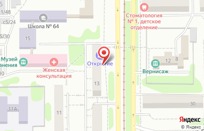 Банк Открытие на Институтской улице на карте