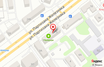 Магазин швейной техники Надэль на улице Партизана Железняка на карте