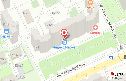 Клиника Медок Кузьминки на Окской улице на карте