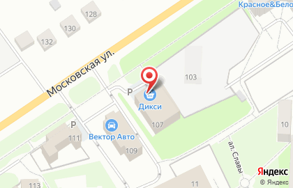 Супермаркет Дикси на Московской улице на карте