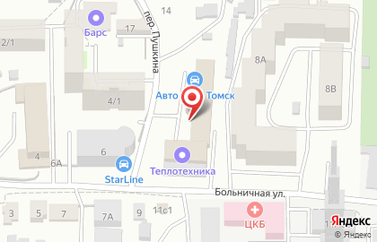 Автоцентр Адс на Больничной улице на карте