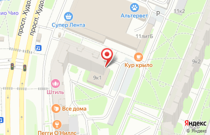 Комплексный центр социального обслуживания населения Выборгского района на проспекте Художников на карте