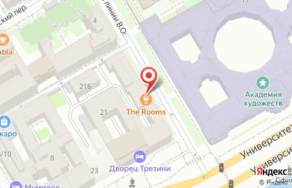 Сеть лаундж-баров Otivana Group в Василеостровском районе на карте