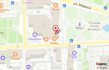 Академия вождения Вектор на площади Петра Великого на карте