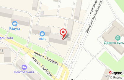 Магазин цифровой и бытовой техники DNS на проспекте Победы в Амурске на карте