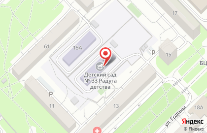 Детский сад №33 в Центральном районе на карте