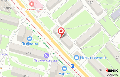 Городская библиотека №4 в Пролетарском районе на карте