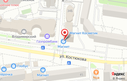 Пиццерия Пицца Моко на улице Костюкова на карте