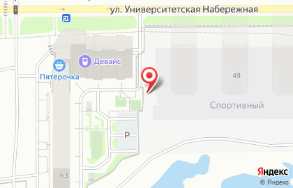 Продовольственный магазин Еда на Университетской Набережной на карте