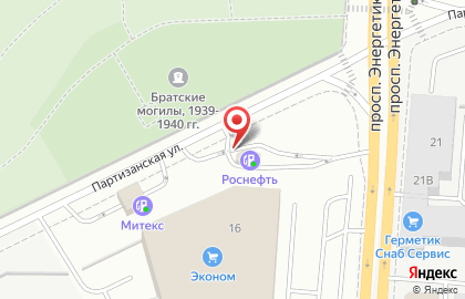 АЗС ПТК-Сервис на Партизанской улице на карте