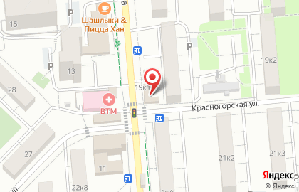 Магазин фастфудной продукции на Красногорской улице на карте