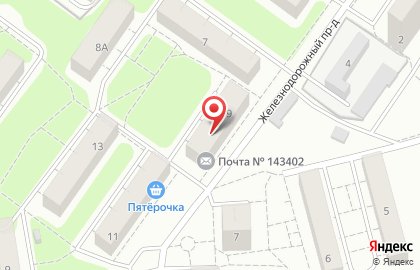 Музыкальный магазин Доминанта в Железнодорожном проезде в Красногорске на карте
