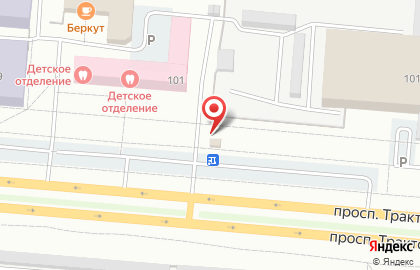 Магазин хлебобулочных изделий на проспекте Тракторостроителей на карте
