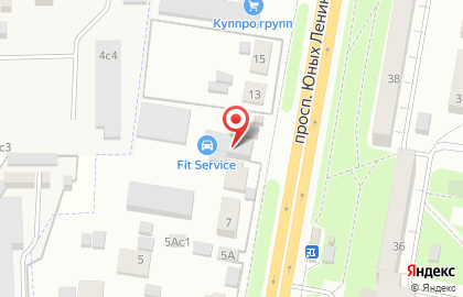 Автосервис FIT SERVICE на улице Юных Ленинцев в Подольске на карте