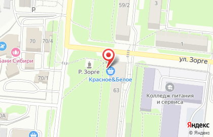Продуктовый магазин в Новосибирске на карте