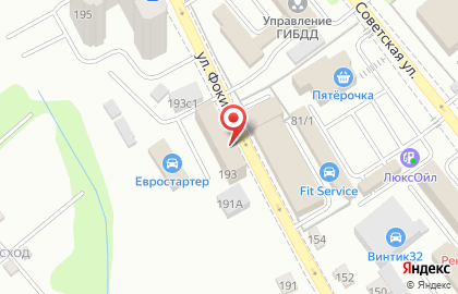 Автотехцентр Евростартер в Советском районе на карте