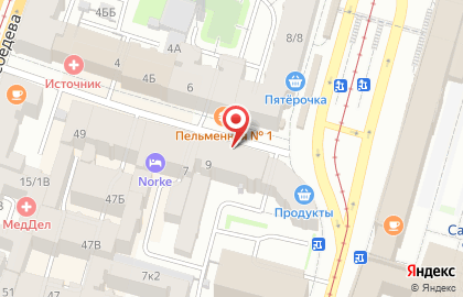 Продовольственный магазин Мясодар на карте