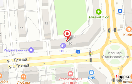 Новосибирский филиал Банкомат, Совкомбанк на улице Титова на карте